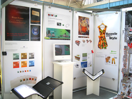 Our exhibition space. Mine on the far left.