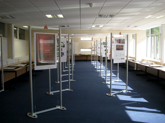 The exhibition, ready for opening night.