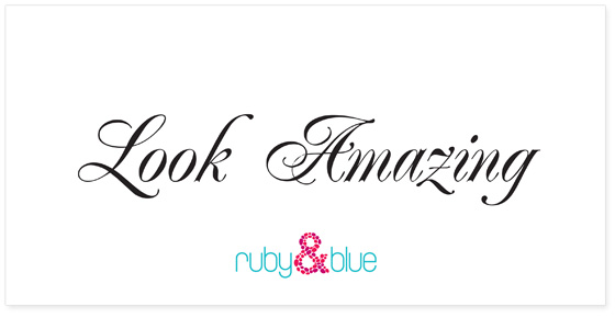 rubyandblue19 Envelope 3 used the "Look Amazing" words to support the logo.