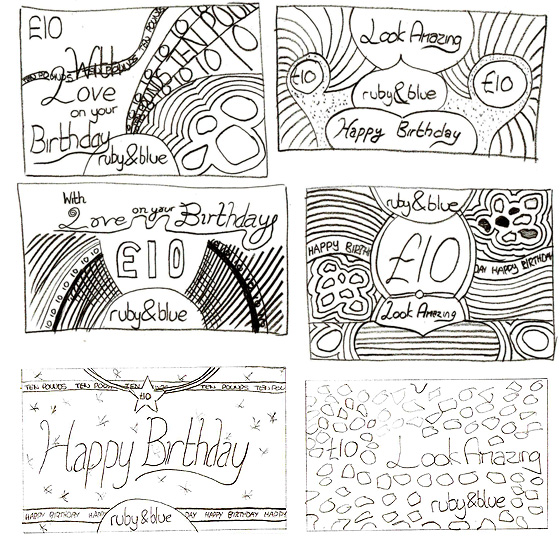 A few rough voucher sketches.