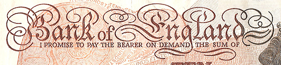 rubyandblue6 Elegant swirls are used for the text on banknotes.