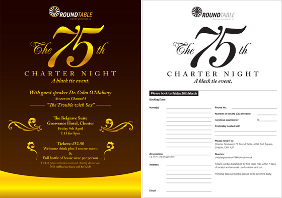 The front and back of the flyer.