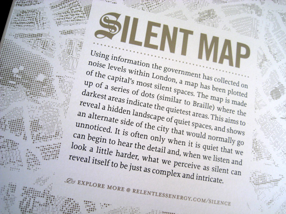 The silent map of London.